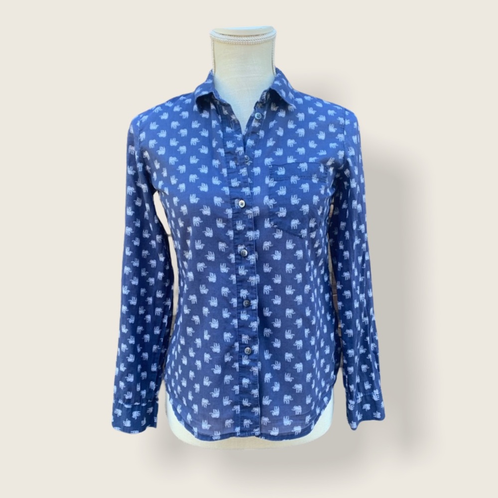 Madewell Elephant Button Up - Picture 1 of 5